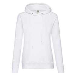 Fruit of the Loom Womens/Ladies Classic 80/20 Lady Fit Hoodie - XL, White