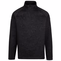 Trespass Mens Corsham Marl Half Zip Fleece Top - L, Black