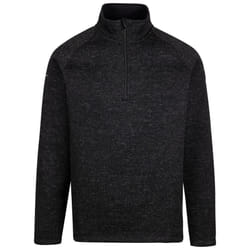 Trespass Mens Corsham Marl Half Zip Fleece Top - L, Black