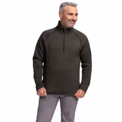 Trespass Mens Corsham Marl Half Zip Fleece Top - XS, Dark Vine