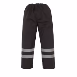 Yoko Unisex Adult Waterproof Hi-Vis Over Trousers - 42R, Black