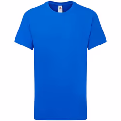 Fruit of the Loom Childrens/Kids Iconic 195 Plain T-Shirt - 12-13 Years, Royal Blue