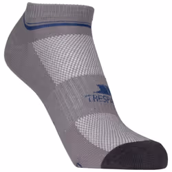 Trespass Unisex Adults Isolate Coolmax Trainer Sock (Pack Of 2) - 7-11 UK, Platinum/Dark Grey
