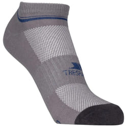 Trespass Unisex Adults Isolate Coolmax Trainer Sock (Pack Of 2) - 7-11 UK, Platinum/Dark Grey