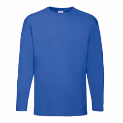 Fruit of the Loom Mens Valueweight Long-Sleeved T-Shirt - XXL, Royal Blue