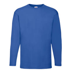 Fruit of the Loom Mens Valueweight Long-Sleeved T-Shirt - XXL, Royal Blue