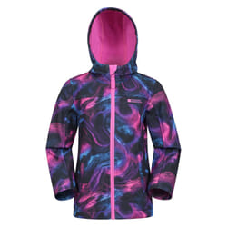 Mountain Warehouse Childrens/Kids Exodus II Marble Effect Water Resistant Soft Shell Jacket - 3-4 Years, Magenta Purple
