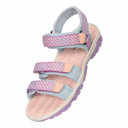 Mountain Warehouse Childrens/Kids Tonal Stripe 3 Touch Fastening Strap Sandals - 4 UK, Purple