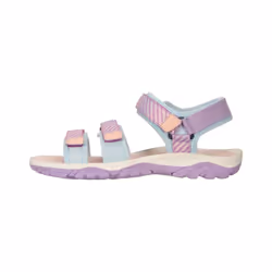 Mountain Warehouse Childrens/Kids Tonal Stripe 3 Touch Fastening Strap Sandals - 4 UK, Purple