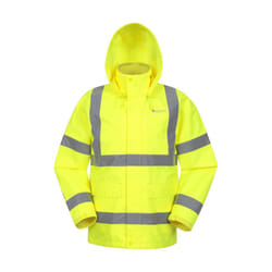 Mountain Warehouse Mens Waterproof Hi-Vis Jacket - XS, Yellow