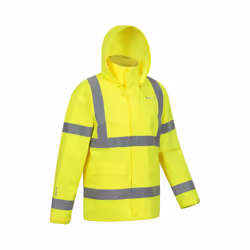 Mountain Warehouse Mens Waterproof Hi-Vis Jacket - XS, Yellow