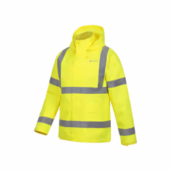 Mountain Warehouse Mens Waterproof Hi-Vis Jacket - XS, Yellow