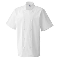 Premier Mens Short-Sleeved Chef Jacket - XL, White