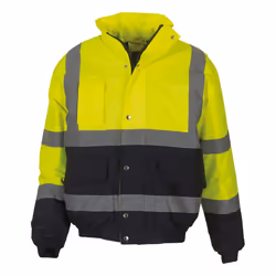 Yoko Unisex Adult Two Tone Hi-Vis Bomber Jacket - XXL, Yellow/Navy