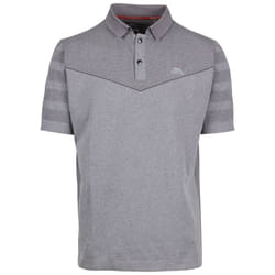 Trespass Mens Nab TP75 Active Polo Shirt - S, Grey Marl