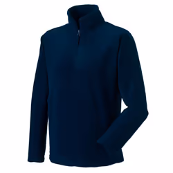 Russell Mens Quarter Zip Fleece Top - S, French Navy