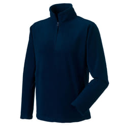 Russell Mens Quarter Zip Fleece Top - S, French Navy