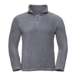 Russell Mens Quarter Zip Fleece Top - XS, Convoy Grey