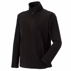 Russell Mens Quarter Zip Fleece Top - L, Black