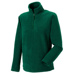 Russell Mens Quarter Zip Fleece Top - L, Bottle Green