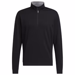 Adidas Mens Quarter Zip Sweatshirt - M, Black