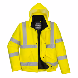 Portwest Unisex Adult Hi-Vis Winter Bomber Jacket - XXL, Yellow