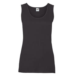 Fruit of the Loom Womens/Ladies Valueweight Lady Fit Vest Top - 12 UK, Black