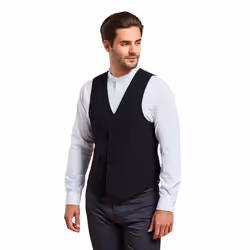 Premier Mens Lined Waistcoat - XXS, Black