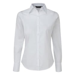 Premier Womens/Ladies Poplin Long-Sleeved Blouse - 8 UK, White