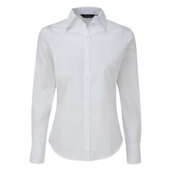 Premier Womens/Ladies Poplin Long-Sleeved Blouse - 26 UK, White