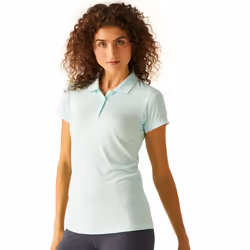 Regatta Womens/Ladies Remex II Marl Active Polo Shirt - 8 UK, Bleached Aqua