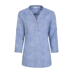 Mountain Warehouse Womens/Ladies Petra All-Over Print 3/4 Sleeve Shirt - 10 UK, Corn Blue