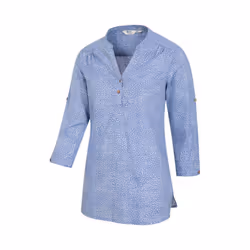 Mountain Warehouse Womens/Ladies Petra All-Over Print 3/4 Sleeve Shirt - 10 UK, Corn Blue