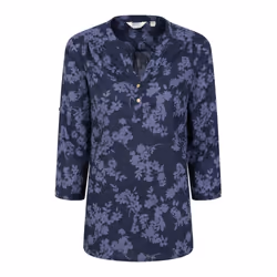 Mountain Warehouse Womens/Ladies Petra Floral 3/4 Sleeve Shirt - 18 UK, Navy