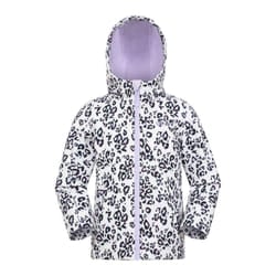 Mountain Warehouse Childrens/Kids Exodus II Leopard Print Water Resistant Soft Shell Jacket - 5-6 Years, Cream/Black