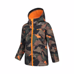 Mountain Warehouse Childrens/Kids Exodus II Camo Water Resistant Soft Shell Jacket - 11-12 Years, Dark Khaki