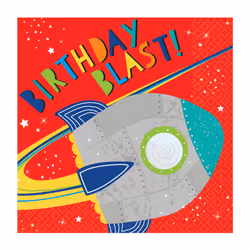 Amscan Blast Off Birthday Napkins (Pack of 16)