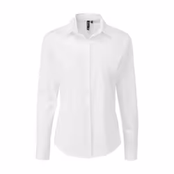 Premier Womens/Ladies Poplin Stretch Long-Sleeved Shirt - 16 UK, White