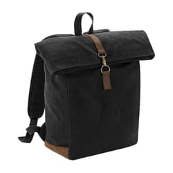 Quadra Heritage Leather Trim Backpack - One Size, Black