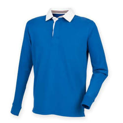 Front Row Mens Premium Rugby Shirt - XXL, Royal Blue