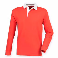 Front Row Mens Premium Rugby Shirt - 3XL, Red