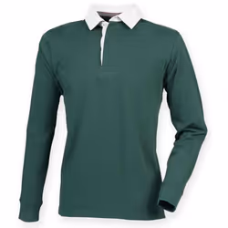 Front Row Mens Premium Rugby Shirt - 3XL, Bottle Green