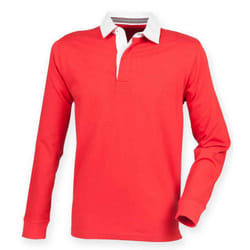 Front Row Mens Premium Rugby Shirt - XXL, Red