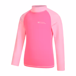 Mountain Warehouse Childrens/Kids Long-Sleeved Rash Top - 7-8 Years, Bubblegum Pink