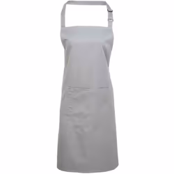 Premier Unisex Adult Colours Pocket Full Apron - One Size, Silver