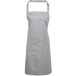 Premier Unisex Adult Colours Pocket Full Apron - One Size, Silver