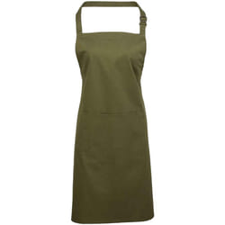 Premier Unisex Adult Colours Pocket Full Apron - One Size, Olive