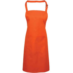 Premier Unisex Adult Colours Pocket Full Apron - One Size, Orange