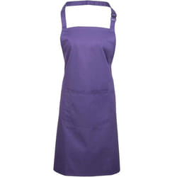 Premier Unisex Adult Colours Pocket Full Apron - One Size, Purple