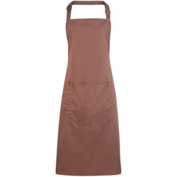 Premier Unisex Adult Colours Pocket Full Apron - One Size, Mocha